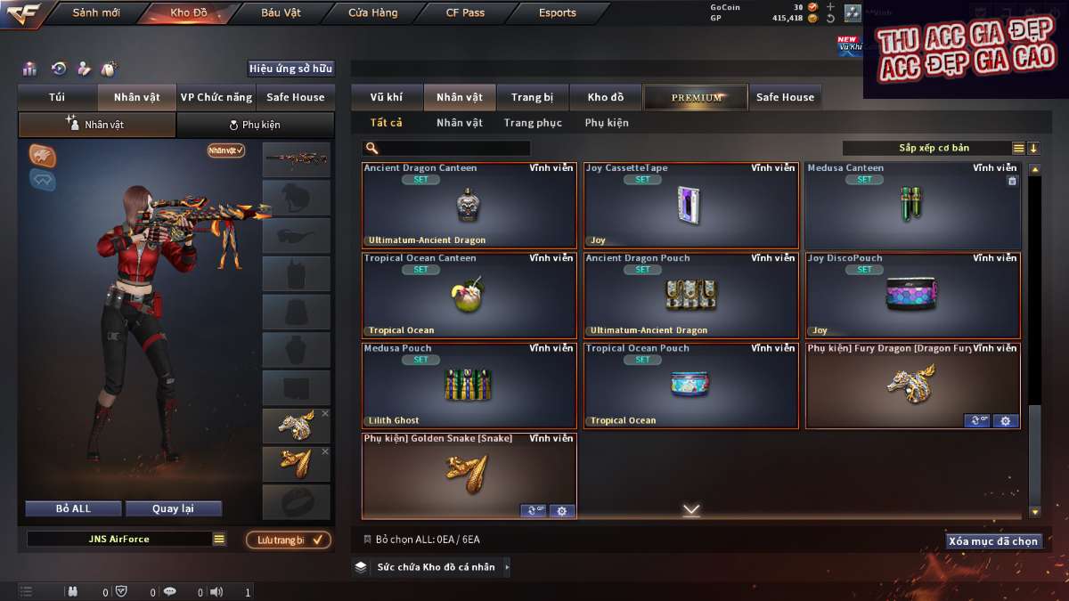 shop acc cf uy tin gia re